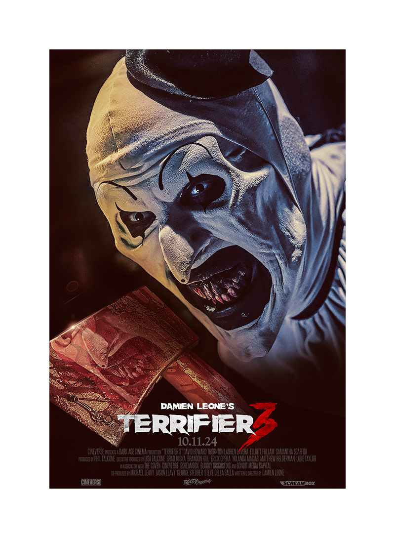 Official Terrifier 3 Theatrical Poster for release